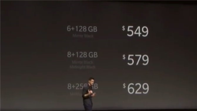 一加6T价格正式公布：6+128GB，549美元起